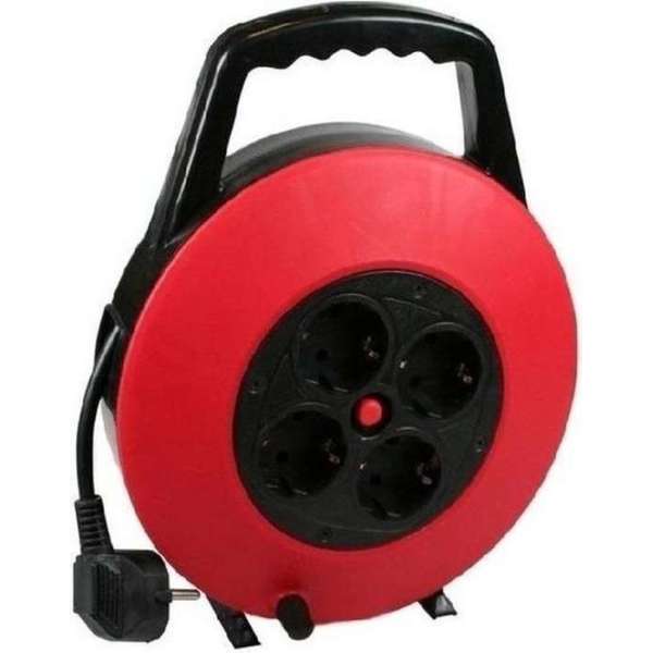 Kabelhaspel 10 meter - 4 geaarde stopcontacten - stroomhaspels / kabelhaspels Kabelhaspel 10 meter - 4 geaarde stopcontacten - stroomhaspels / kabelhaspels