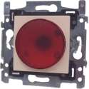 NIKO Original Greige inbouw signalisatie met rode LED lamp