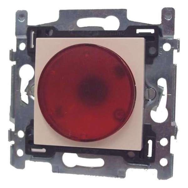 NIKO Original Greige inbouw signalisatie met rode LED lamp