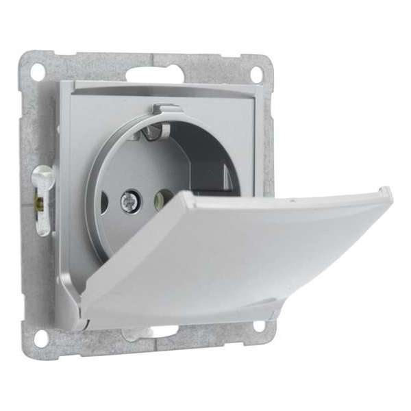 Smartwares S2 Inbouw Wandcontactdoos - 1-voudig - Randaarde - Met klep - RVS Smartwares S2 Inbouw Wandcontactdoos - 1-voudig - Randaarde - Met klep - RVS