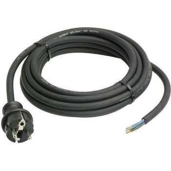 Neopreen buiten kabel 5 meter - 3x 1.5mm met stekker