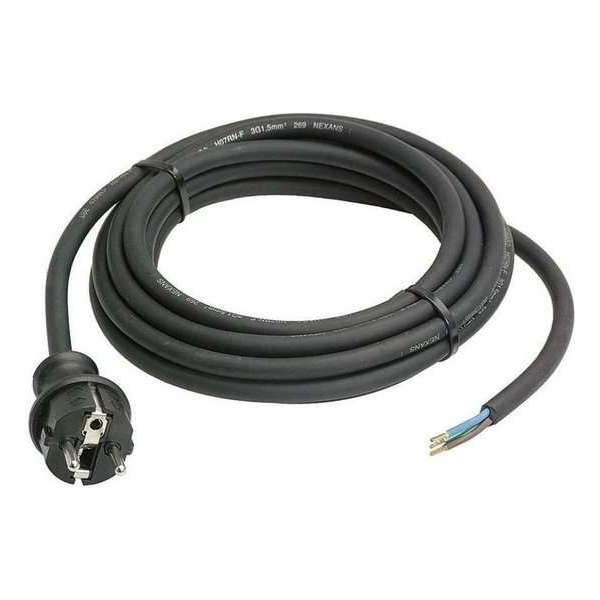 Neopreen buiten kabel 5 meter - 3x 1.5mm met stekker Neopreen buiten kabel 5 meter - 3x 1.5mm met stekker