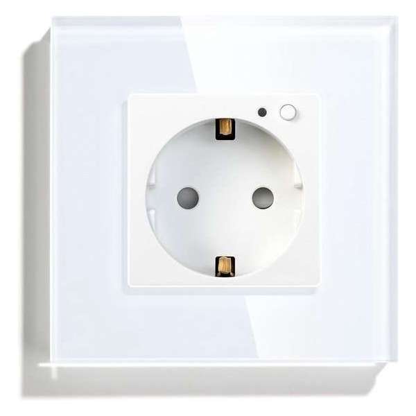 SmartinHuis - Smart - Enkelvoudig stopcontact - Wifi - Wit SmartinHuis - Smart - Enkelvoudig stopcontact - Wifi - Wit