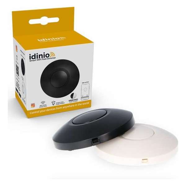 IDINIO WIFI Smart Vloerdimmer tot 100W - Universele Voetdimmer - Zwart en wit IDINIO WIFI Smart Vloerdimmer tot 100W - Universele Voetdimmer - Zwart en wit