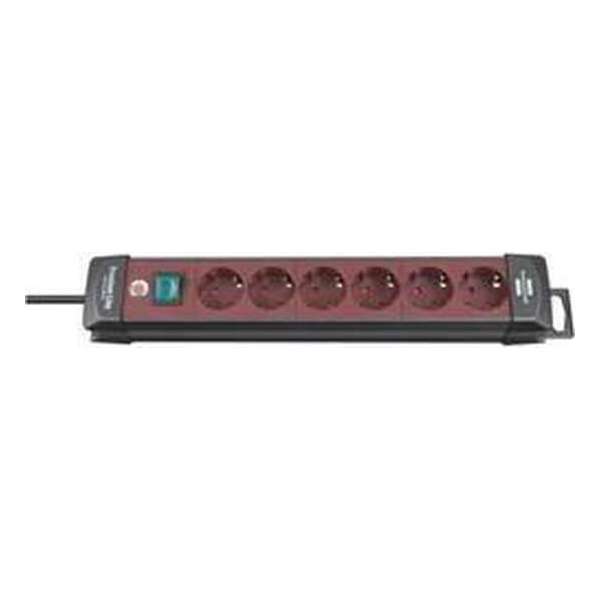 Brennenstuhl 1951760100 Stekkerdoos met schakelaar 6-voudig Rood, Zwart Randaarde stekker 1 stuk(s) Brennenstuhl 1951760100 Stekkerdoos met schakelaar 6-voudig Rood, Zwart Randaarde stekker 1 stuk(s)