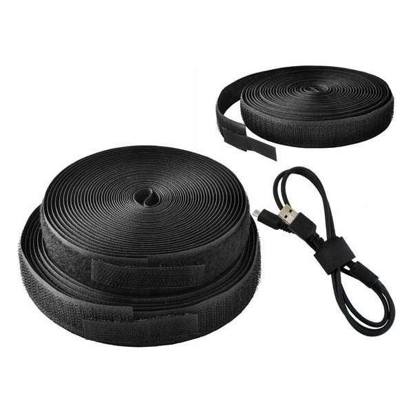 XL Klittenband Kabelbinder Op Rol - 9 meter - Zelfklevend Tape rondjes - Afknipbaar Trekbandjes - Kabelhouder Herbruikbaar XL Klittenband Kabelbinder Op Rol - 9 meter - Zelfklevend Tape rondjes - Afknipbaar Trekbandjes - Kabelhouder Herbruikbaar