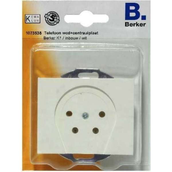 BERKER K1 Telefoon wandcontactdoos - Inbouw - Wit BERKER K1 Telefoon wandcontactdoos - Inbouw - Wit