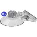 20 x Zuignap 40 mm transparante kunststof klem