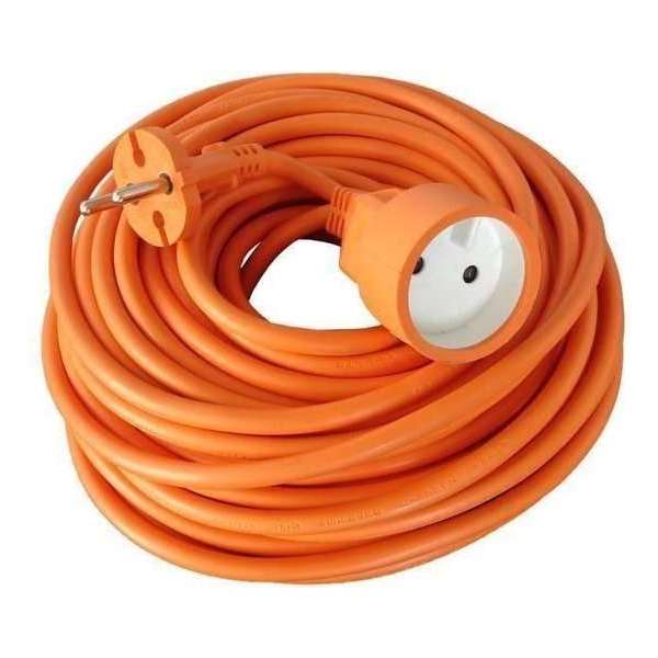 Verlengsnoer voor tuinkabel HO5VVF 2 x 1,5 mm2 oranje 25m Verlengsnoer voor tuinkabel HO5VVF 2 x 1,5 mm2 oranje 25m