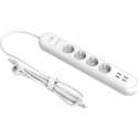 ORICO Stekkerdoos met 4 stopcontacten en 4 USB-laadpoorten - 4000W - wit