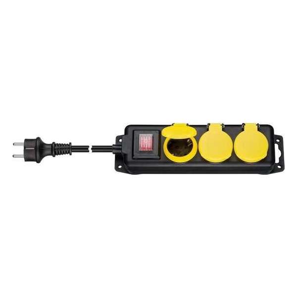 Goobay 3-voudige stekkerdoos 3m spatwaterdicht Goobay 3-voudige stekkerdoos 3m spatwaterdicht