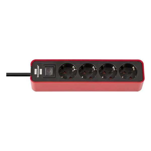 Brennenstuhl 1153240070 power uitbreiding 1,5 m 4 AC-uitgang(en) Binnen Zwart, Rood Brennenstuhl 1153240070 power uitbreiding 1,5 m 4 AC-uitgang(en) Binnen Zwart, Rood
