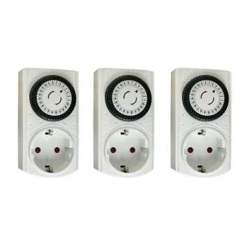 Chacon Tijdschakelaar / schakelklok Set van 3 stuks 3680W