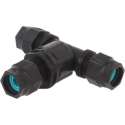 Waterdichte kabelverbinder - T splitter - Premium - schroefdraad bevestiging - IP69 connector