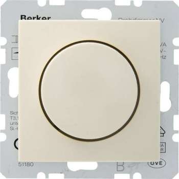 Berker S1 inbouwdimmer halogeen spoeltrafo creme 20-500W (Te combineren met Berker B.1-B.3-B.7 serie)