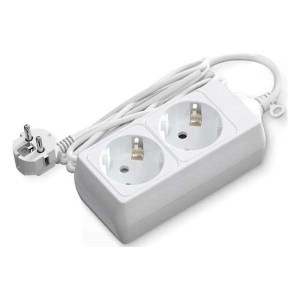 Verlengsnoer - Igan Synci - 3680W - 2 Stopcontacten - 3 Meter - Wit | Nederland Verlengsnoer - Igan Synci - 3680W - 2 Stopcontacten - 3 Meter - Wit | Nederland