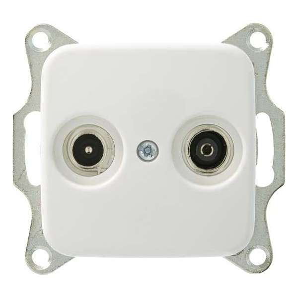 Busch Jaeger Reflex SI - Wandcontactdoos Coax - Inbouw - Wit Busch Jaeger Reflex SI - Wandcontactdoos Coax - Inbouw - Wit
