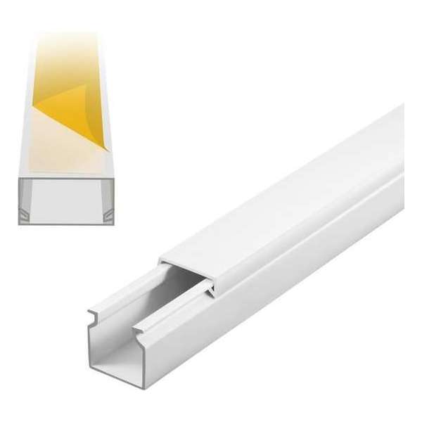 40x40 mm Kabelgoot/ leidinglijst wit met bevestigingstape 2X1 M 40x40 mm Kabelgoot/ leidinglijst wit met bevestigingstape 2X1 M