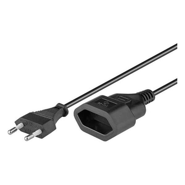 Alcasa 1502-002B electriciteitssnoer Zwart 0,2 m Netstekker type C Alcasa 1502-002B electriciteitssnoer Zwart 0,2 m Netstekker type C