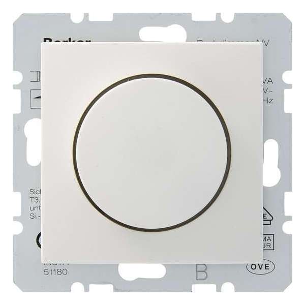 Berker S1 inbouwdimmer halogeen spoelentrafo 20-500W Wit Berker S1 inbouwdimmer halogeen spoelentrafo 20-500W Wit