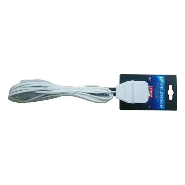 Verlengsnoer haaks plat.stek 3mtr Verlengsnoer haaks plat.stek 3mtr