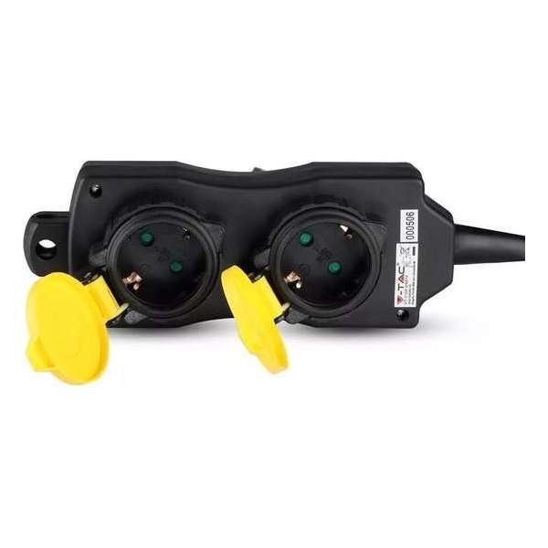 3x Buiten stekkerdoos met 4 stopcontacten incl. 3 meter kabel IP44 spatwaterbestendig 3x Buiten stekkerdoos met 4 stopcontacten incl. 3 meter kabel IP44 spatwaterbestendig