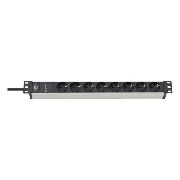 Brennenstuhl 1390007308 Stekkerdoos 19 inch 8-voudig Zwart, Zilver Randaarde stekker 1 stuk(s) Brennenstuhl 1390007308 Stekkerdoos 19 inch 8-voudig Zwart, Zilver Randaarde stekker 1 stuk(s)