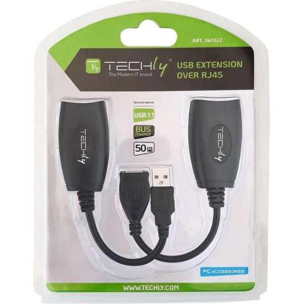 Techly USB EXTENDER OVER CAT 5E & 6 UP TO 60M Techly USB EXTENDER OVER CAT 5E & 6 UP TO 60M