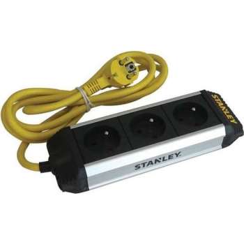 Stanley Stekkerdoos Core 3-voudig 2 Meter Aluminium Zwart