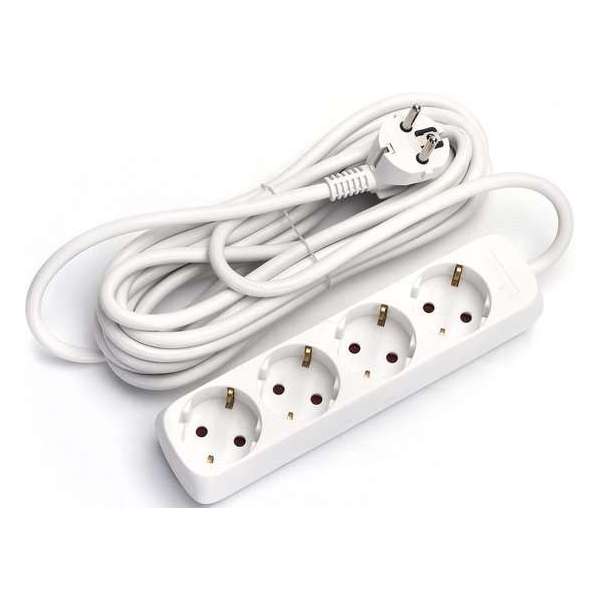 Verlengsnoer - Igan Synci - 3680W - 4 Stopcontacten - 5 Meter - Wit | Nederland Verlengsnoer - Igan Synci - 3680W - 4 Stopcontacten - 5 Meter - Wit | Nederland