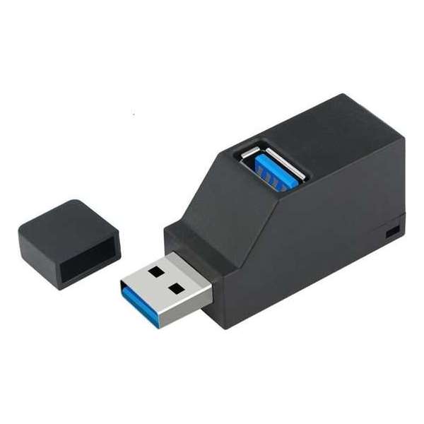 WiseGoods USB Hub 3 Poorts - USB Splitter - Mini Usb 2.0 en 3.0 - Kaartlezer - Hoge Snelheid - Zwart WiseGoods USB Hub 3 Poorts - USB Splitter - Mini Usb 2.0 en 3.0 - Kaartlezer - Hoge Snelheid - Zwart