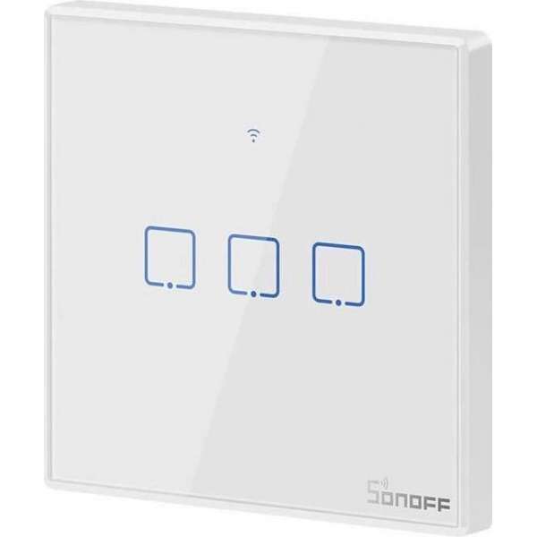 Sonoff - Smart Drievoudige Schakelaar - TX | T0EU3C - 3 Gang - Muur Schakelaar - Wall Switch - Wit - Wifi Smart Schakelaar