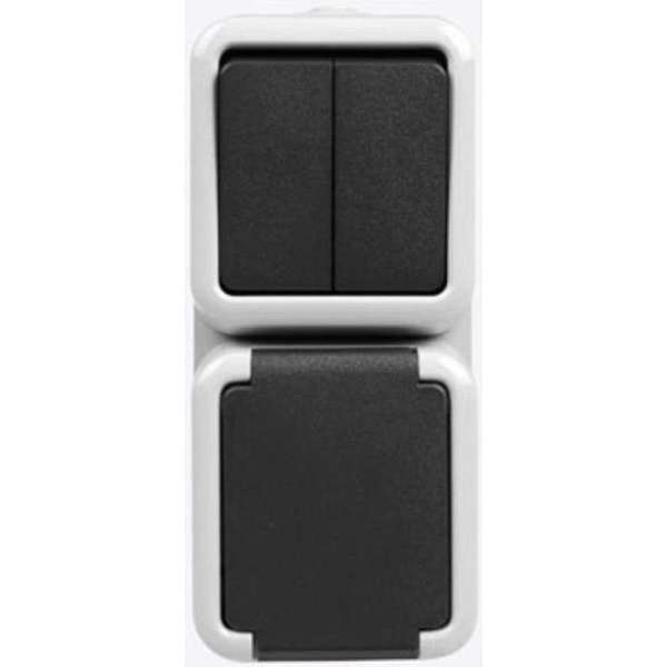 Peha combinatie serie 2x1 polig RA Peha combinatie serie 2x1 polig RA