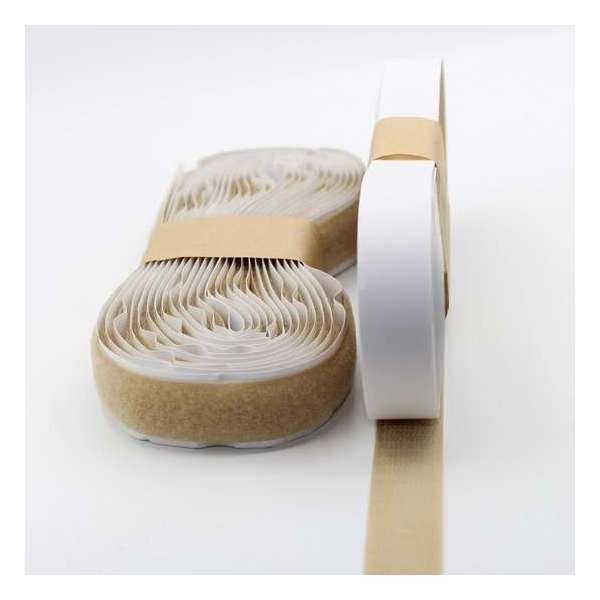 5 METER Zelfklevend Klittenband – Beige Velcro - 2 x 5 m - 2 cm breed 5 METER Zelfklevend Klittenband – Beige Velcro - 2 x 5 m - 2 cm breed