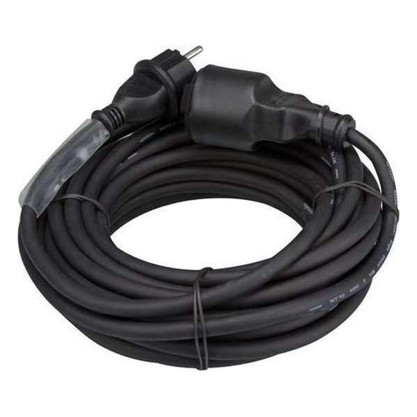 Perel Verlengkabel Rubber 10 Meter Zwart Perel Verlengkabel Rubber 10 Meter Zwart