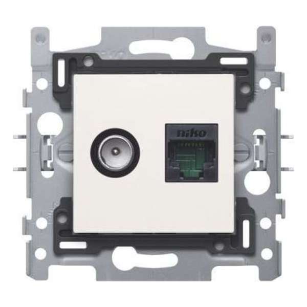DATA 1XRJ45 COAX UTP CAT5E KLAUW WIT DATA 1XRJ45 COAX UTP CAT5E KLAUW WIT