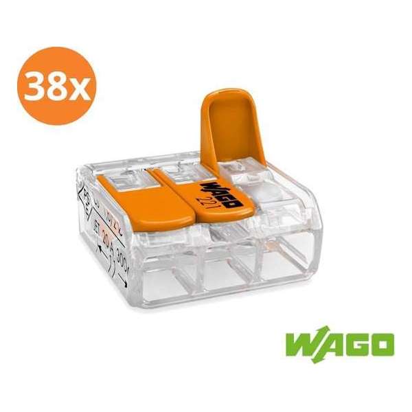 Wago lasklem 3-voudig 221-413 (38 stuks) Wago lasklem 3-voudig 221-413 (38 stuks)