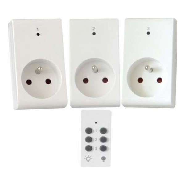 VOLTMAN Kit 3 op afstand bedienbare stopcontacten VOLTMAN Kit 3 op afstand bedienbare stopcontacten