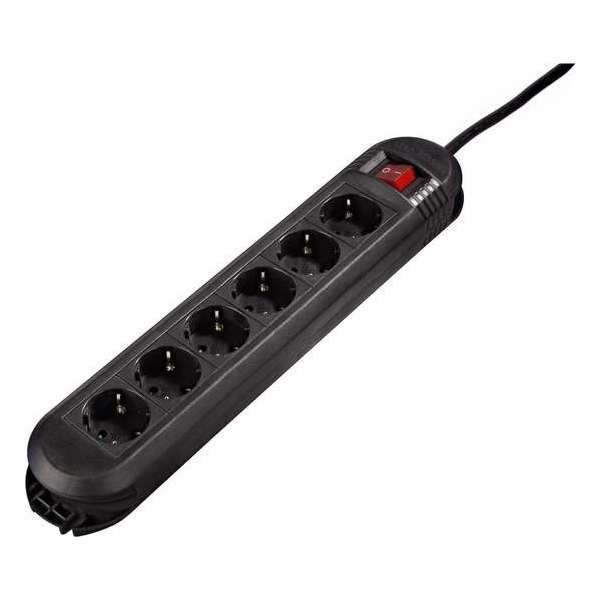 Hama Distribution Panel ''Colour'', 6-way, black 6 AC-uitgang(en) 1,5 m Zwart Hama Distribution Panel ''Colour'', 6-way, black 6 AC-uitgang(en) 1,5 m Zwart