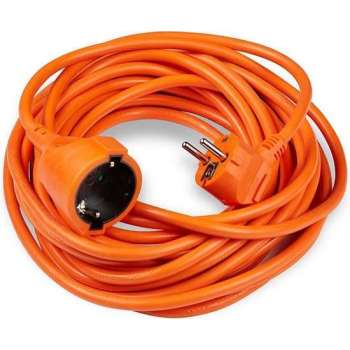 Verlengsnoer 10 meter - H05VV-F3G1,5 geaard - Oranje