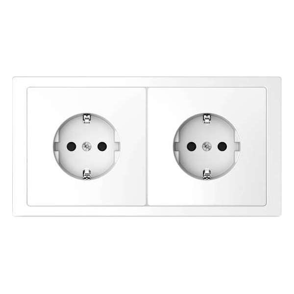 Stopcontact (2X) Compleet - Lotuswit - Merten D-Life - Schneider Electric - MTN2300-6535_TO Stopcontact (2X) Compleet - Lotuswit - Merten D-Life - Schneider Electric - MTN2300-6535_TO