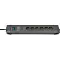 Brennenstuhl 1150480400 power uitbreiding 1,8 m 6 AC-uitgang(en) Binnen Zwart