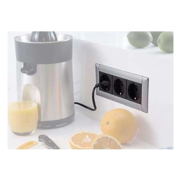 Wandcontactdoos Evoline Framedock Small zilver Wandcontactdoos Evoline Framedock Small zilver