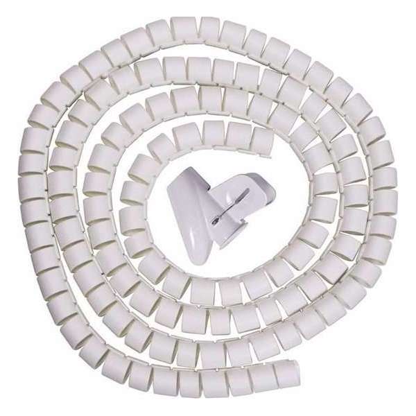 Coretek Cable eater kabelslang met rijgtool - 16 mm / 3m / wit Coretek Cable eater kabelslang met rijgtool - 16 mm / 3m / wit