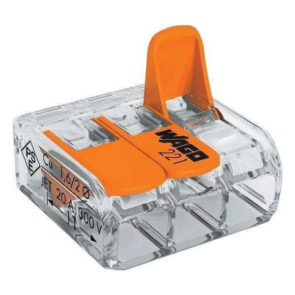 Wago 3-voudige Verbindklem / Lasklem | 1.5-2.5 mm² | 10 st Wago 3-voudige Verbindklem / Lasklem | 1.5-2.5 mm² | 10 st