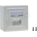 Netwerk Wandcontactdoos 2x RJ45 Female, Inbouw / Opbouw