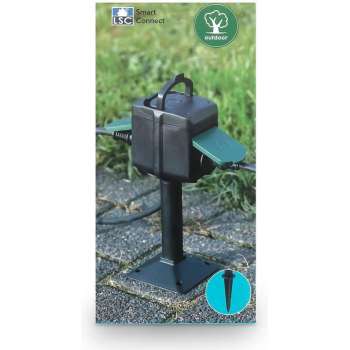 Duo stopcontact voor buiten - Wifi aan-uit schakelen- tuinverlichting- buitenstopcontact