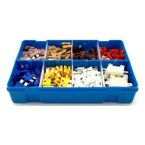 Assortiment standaard vlaksteekzekeringen Assortiment standaard vlaksteekzekeringen