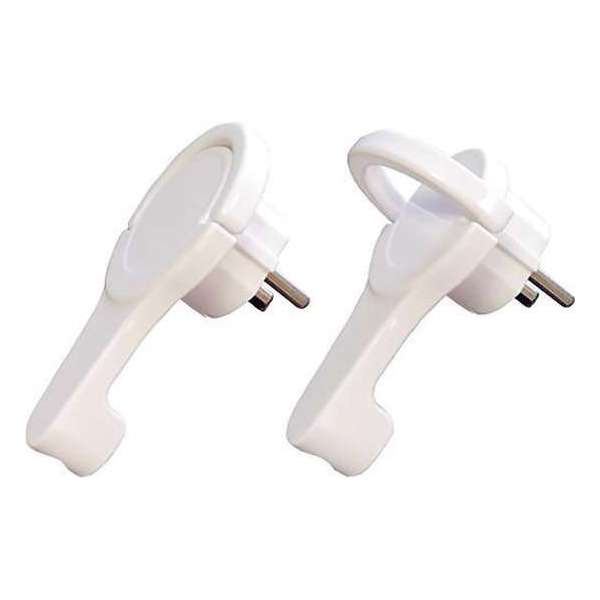 EXIN platte stekker met randaarde 16A | 1 stuks | wit EXIN platte stekker met randaarde 16A | 1 stuks | wit