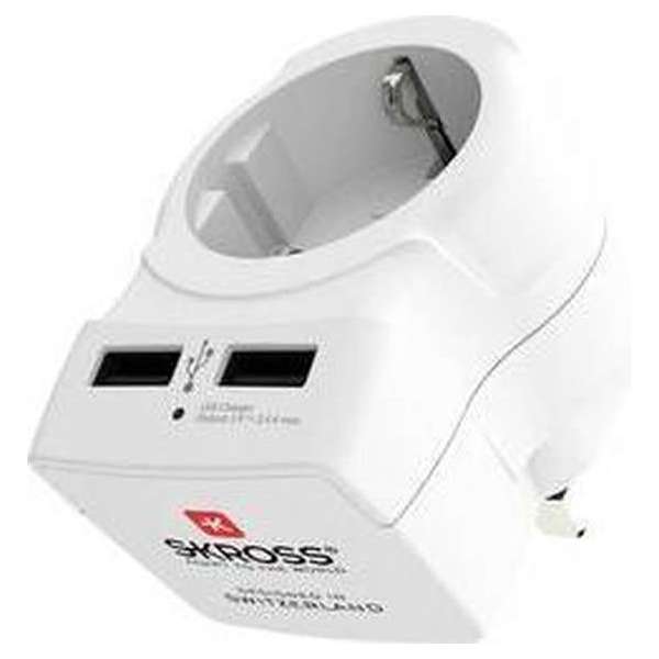 Skross 1500280-1 Reisstekker Europe to UK USB (Bulk) Skross 1500280-1 Reisstekker Europe to UK USB (Bulk)